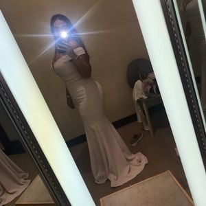 Aqua off the Shoulder dress